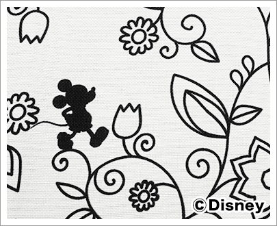 モノトーンカラーのミッキー ミニーをデザインした遮光カーテン Disney Monotone ディズニーモノトーン カーテン通販 カーテンくれないweb本店