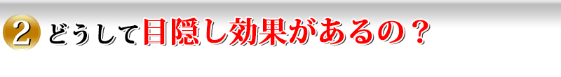 どうして目隠し効果があるの?