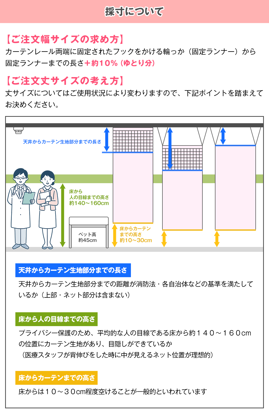 採寸について