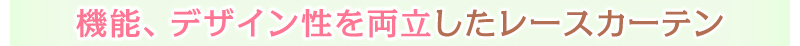 機能、デザイン性を両立。