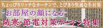 お部屋の顔になる防寒・節電対策カーテン特集