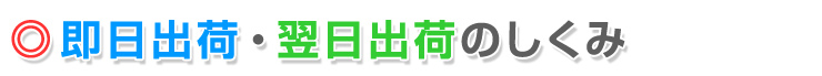 即日出荷・翌日出荷の仕組み