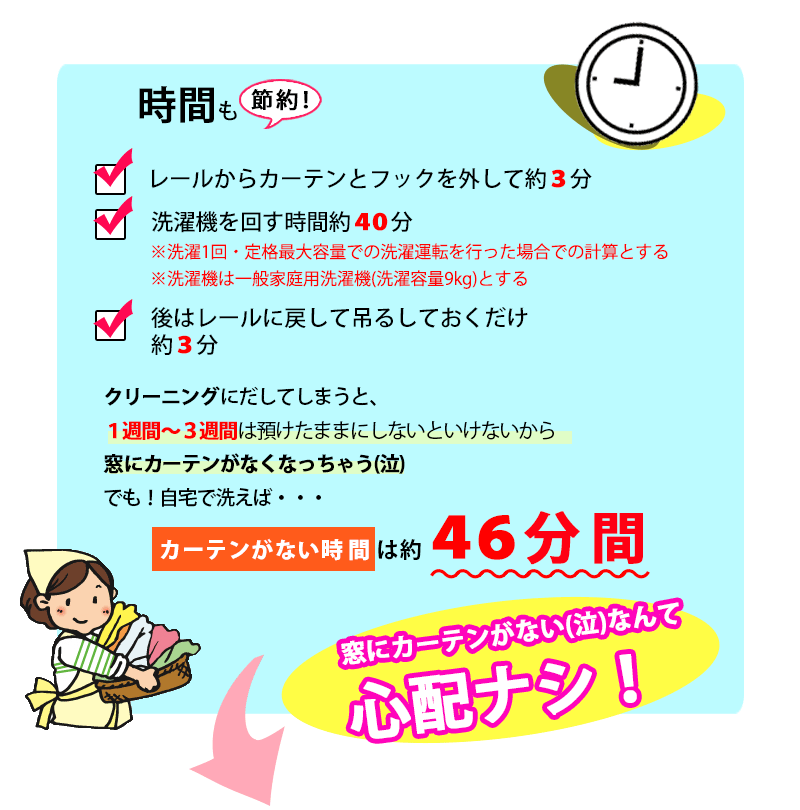 時間も節約 ウォッシャブルカーテンで節約&時短して節約美人になっちゃお♪