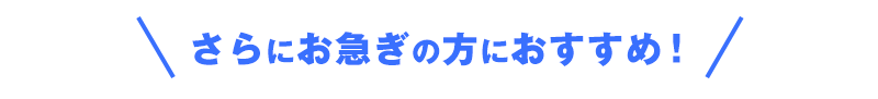 更にお急ぎの方におすすめ!